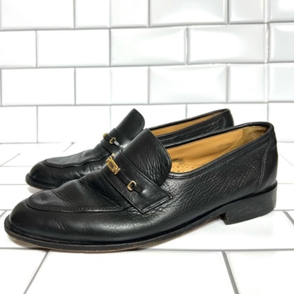 Bally Loafers Men’s Dress Shoes Black Leather Slip On’s Size 8 - Picture 15 of 15